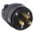 PLUG RUBBER 3W 15A 125V BLACK