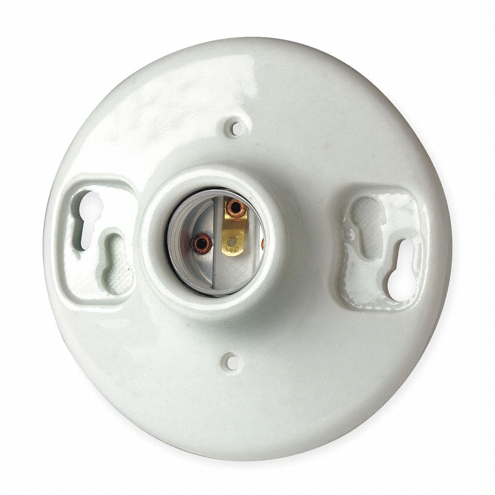 Porcelain Lamp Holder 2 Terminal Screws Screw Terminal Connection 