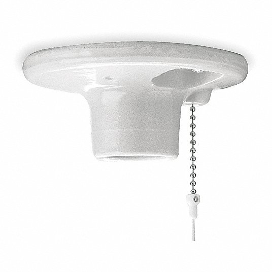 Porcelain Lamp Holder Pull Chain 2