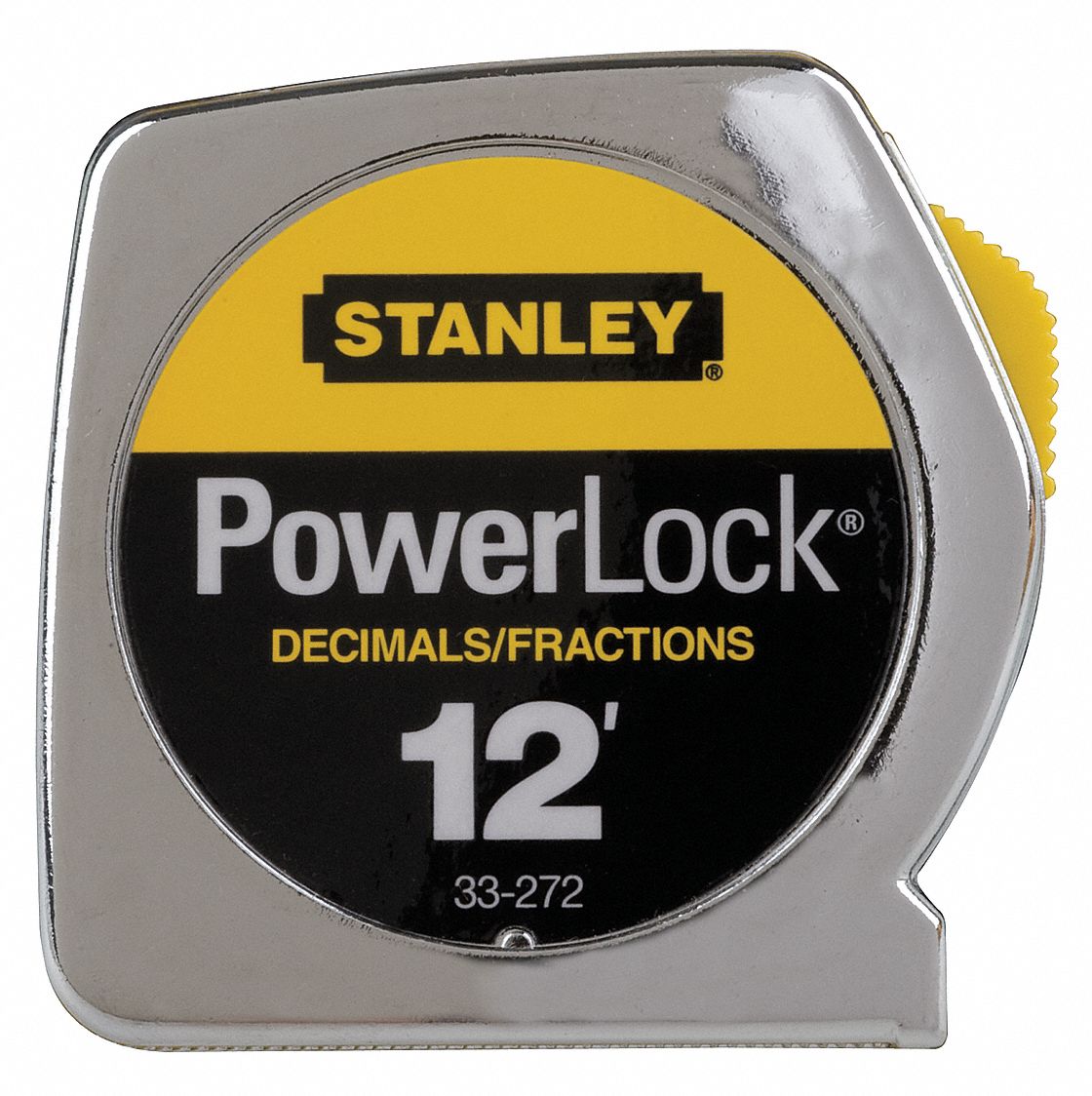 STANLEY 12 ft Steel SAE Tape Measure, Chrome 5C56933272 Grainger