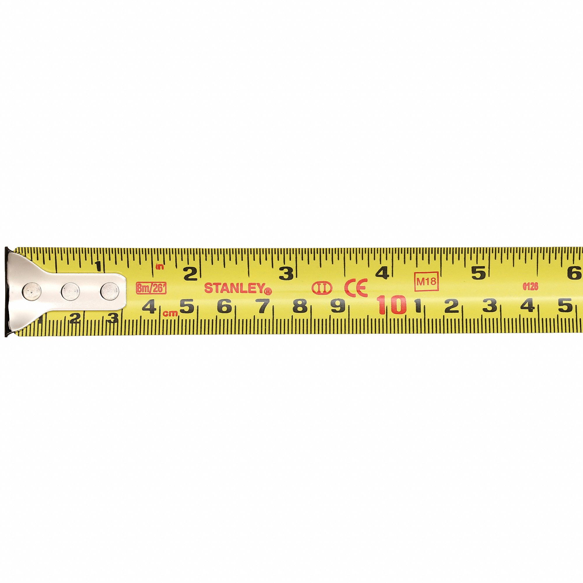 STANLEY 8 m Steel SAE/Metric Long Tape Measure, Chrome - 5C573|33-428 ...