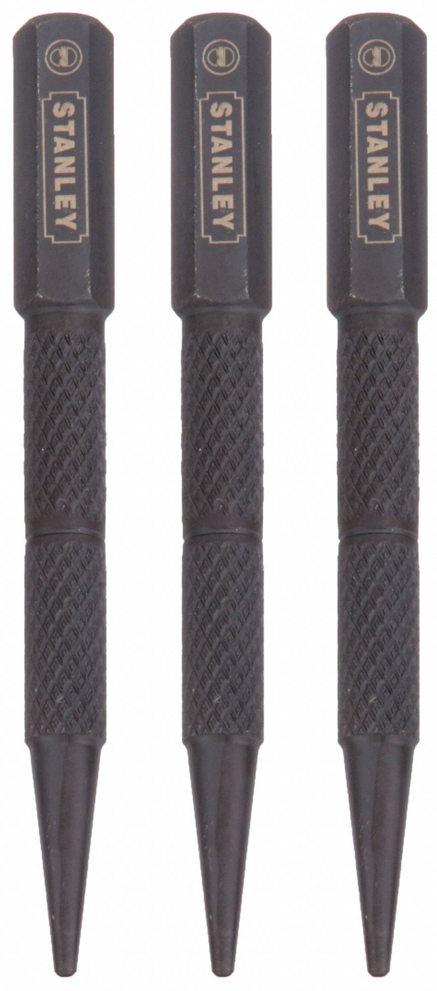 NAIL SET PACK, 4 IN OVERALL L, 1/32 IN/1/16 IN/3/32 IN TIP SIZE, KNURLED GRIP