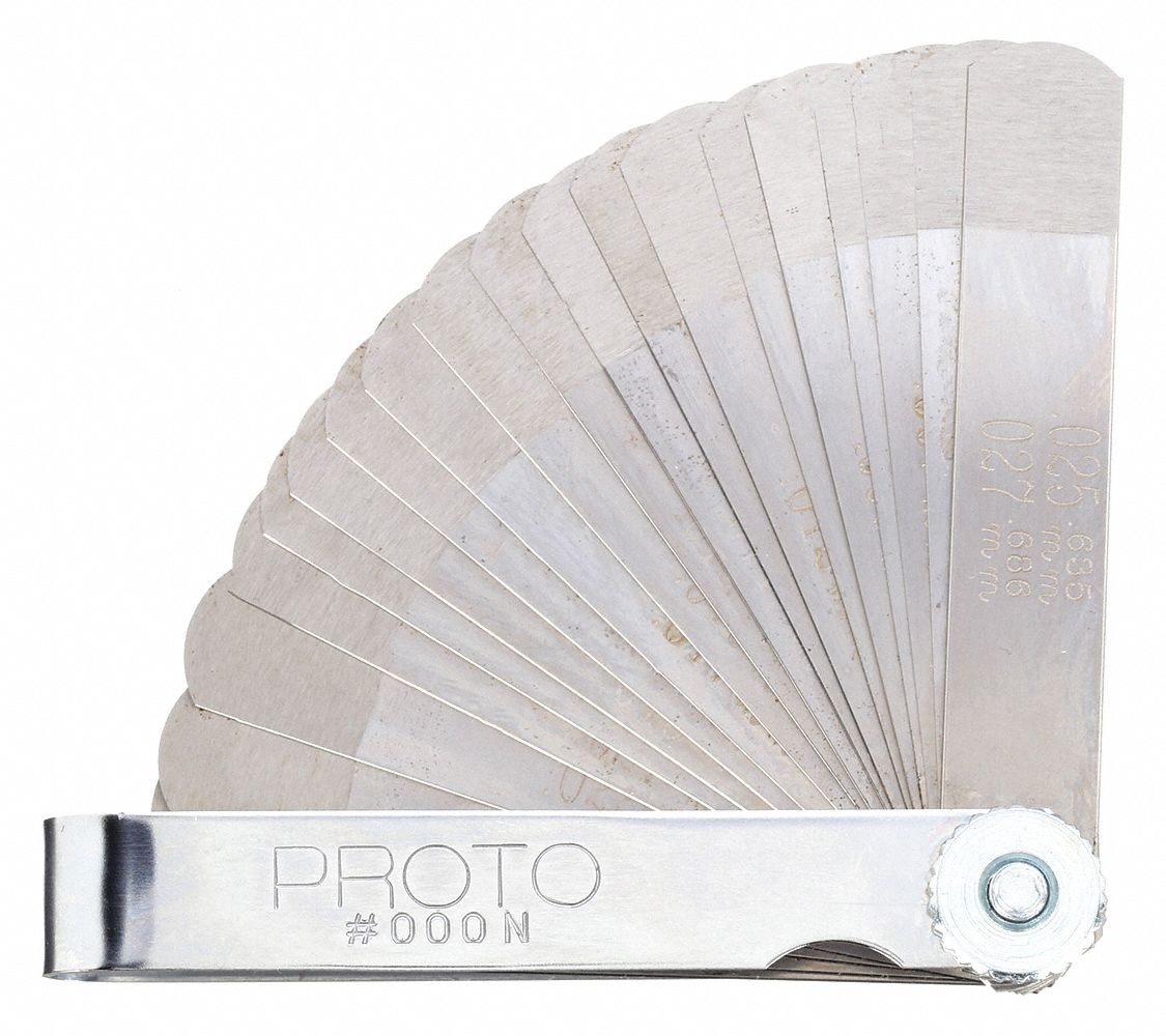 PROTO, Inch, 22 Feeler Blades, StepCut Feeler Gauge Set 5C587J000N