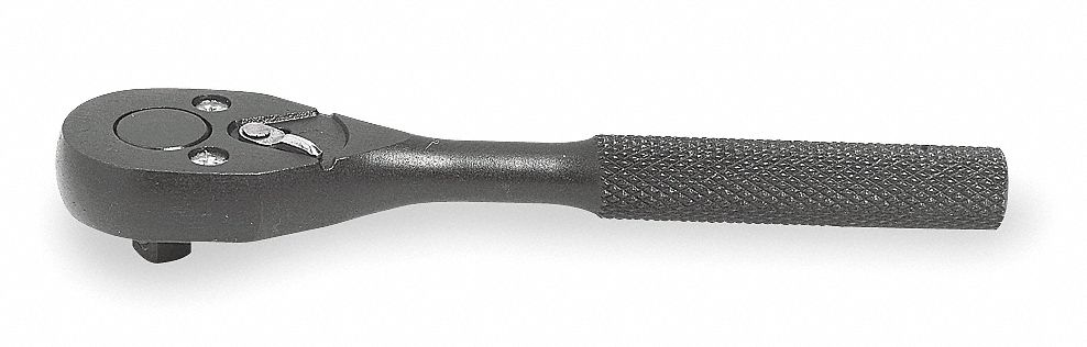HAND RATCHET, 5 IN, BLACK OXIDE, 1/4 IN