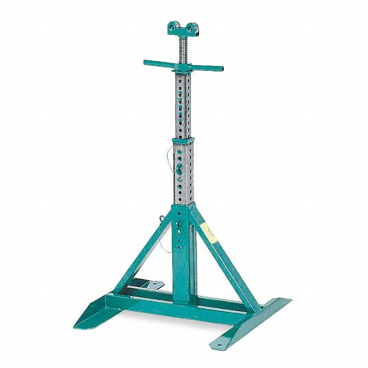 GREENLEE Telescoping Reel Stand: 0 Spindles, 21 in x 24 in x 54 in, For 96  in Max Spool Dia, Steel