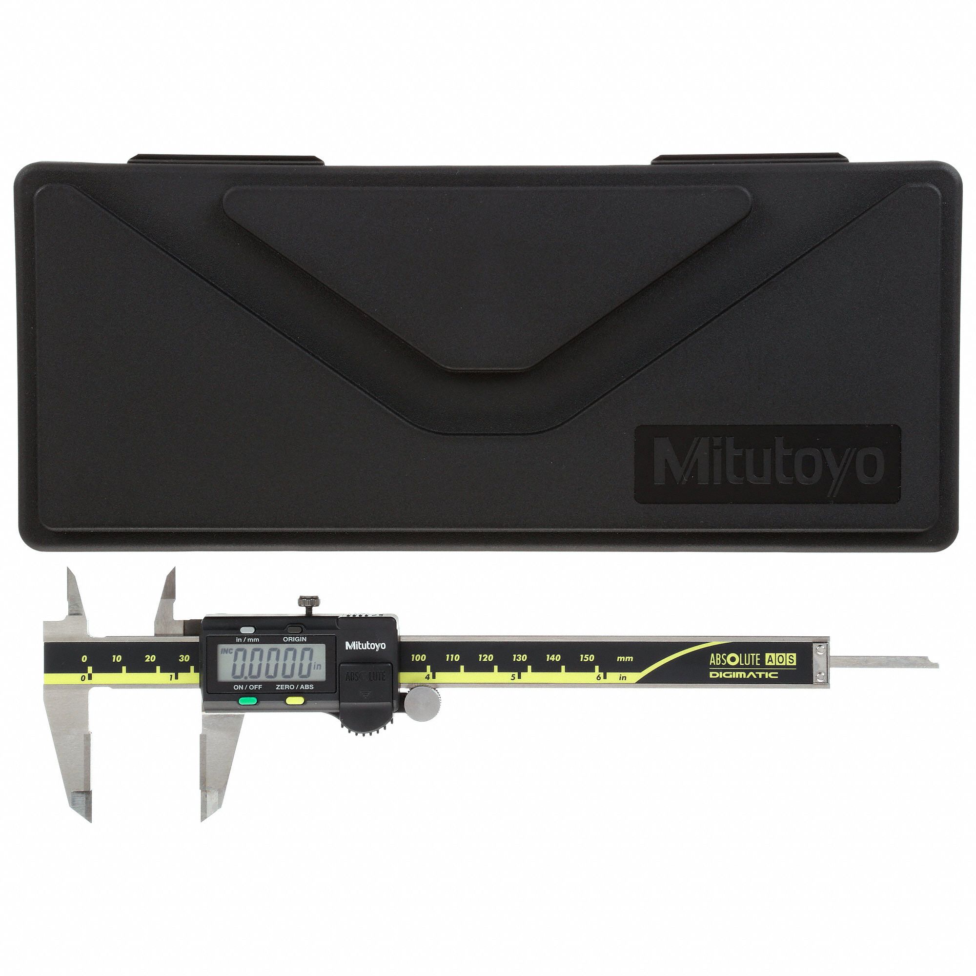 MITUTOYO 4Way Digital Caliper, Range 0 in to 6 in, 0 to 150 mm, IP