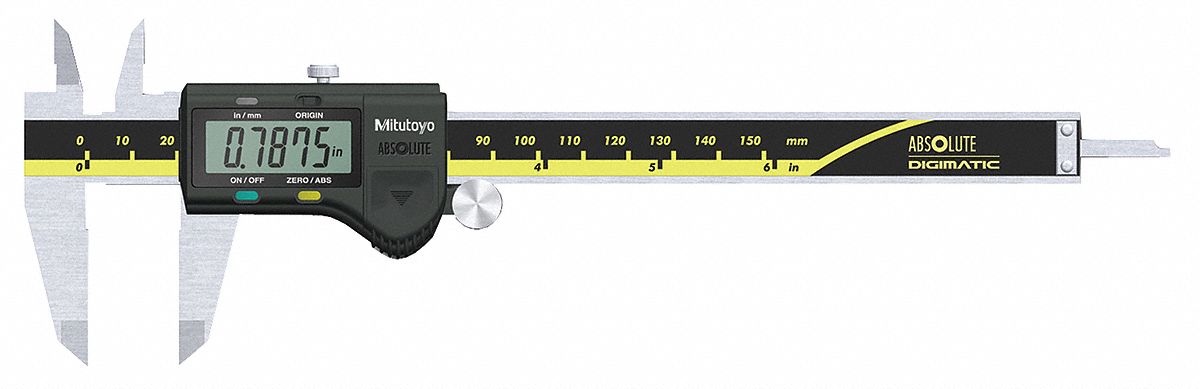 4-WAY DIGITAL CALIPER, 0 IN TO 6 IN/0 TO 15MM RANGE, +/-01 IN ACCURACY, CABLED, 4-WAY