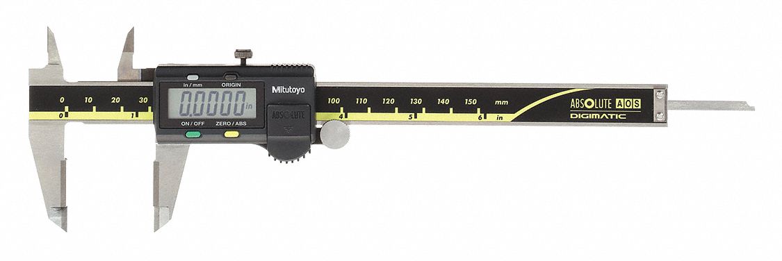 4-WAY DIGITAL CALIPER, 0 TO 6 IN/0 TO 15MM RANGE, +/-01 IN ACCURACY, STAINLESS STEEL