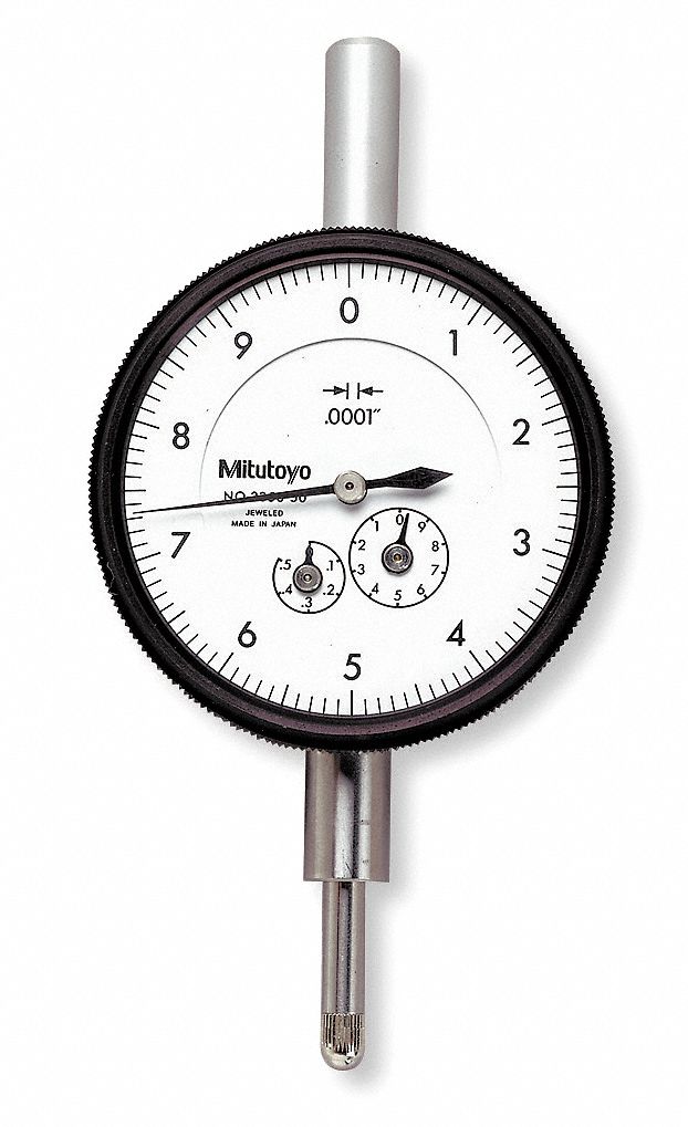 MITUTOYO Continuous Reading Dial Indicator - Lug Back, AGD 2, 2.130 in ...