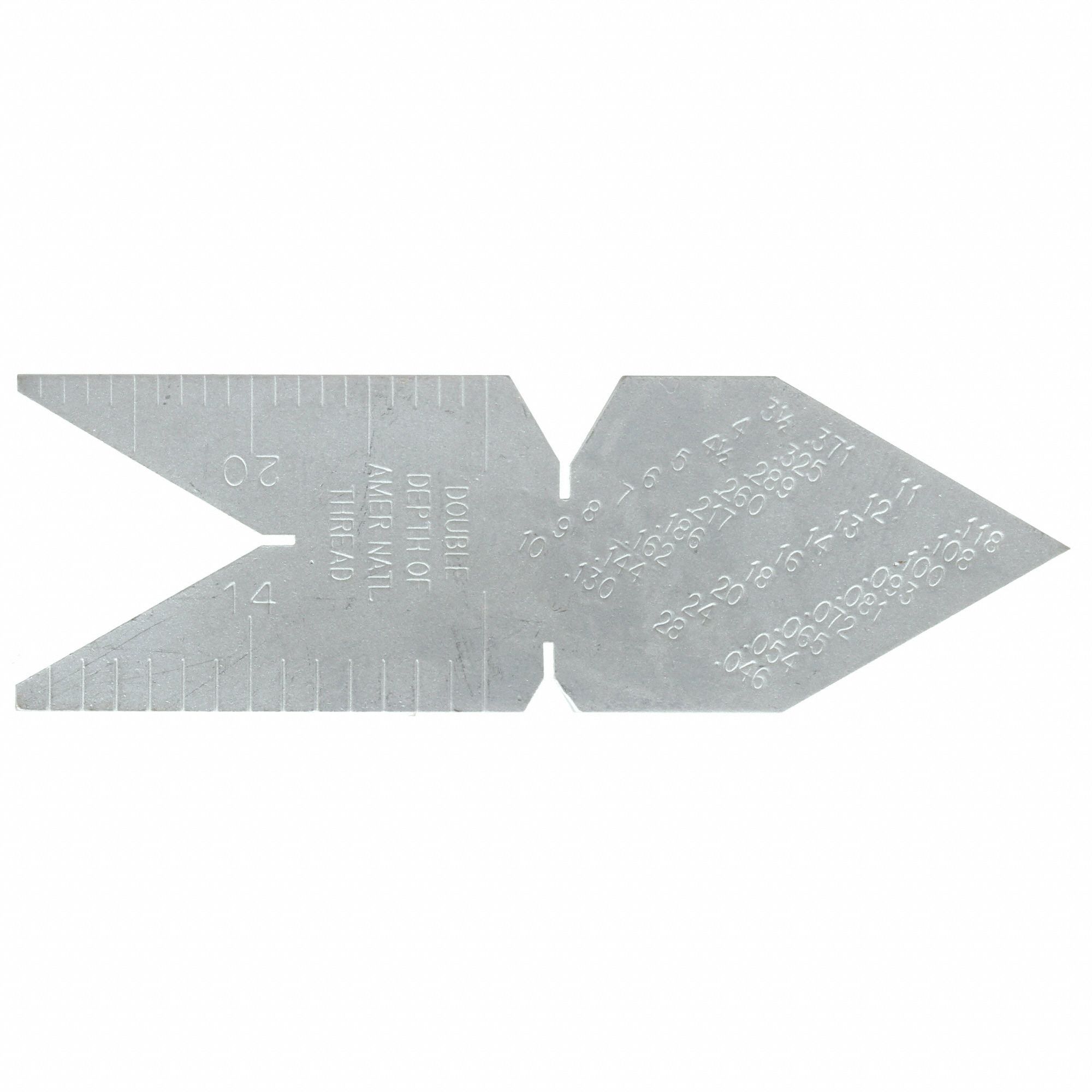 MITUTOYO Center Gauge, Material Steel, Angle 60°, For Thread Type