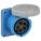 WATERTIGHT PIN AND SLEEVE RECEPTACLE, 30 A, 125/250V AC, 1/2 HORSEPOWER RATING, IEC GROUNDING