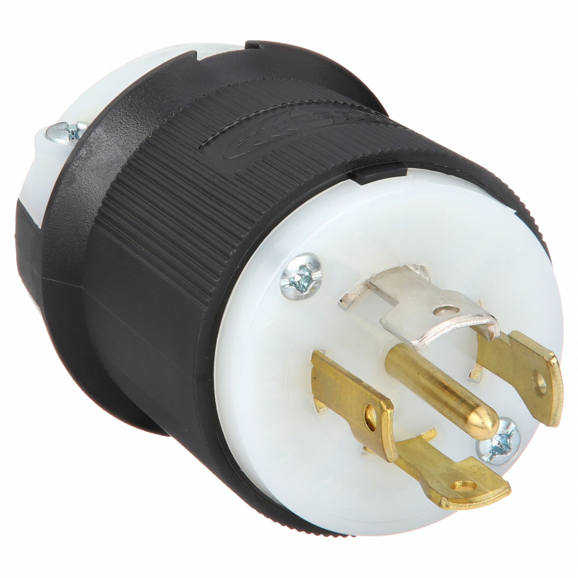 LOCKING PLUG, L22-30P, 277/480V AC, 30 A, 4 POLES, BLACK/WHITE, SCREW TERMINALS