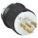 LOCKING PLUG, L22-30P, 277/480V AC, 30 A, 4 POLES, BLACK/WHITE, SCREW TERMINALS