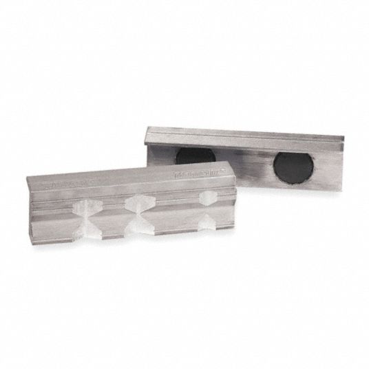 WILTON, Aluminum, For 6 1/2 in Vise Jaw Wd, Magnetic Jaw Cap - 5LK49|P ...