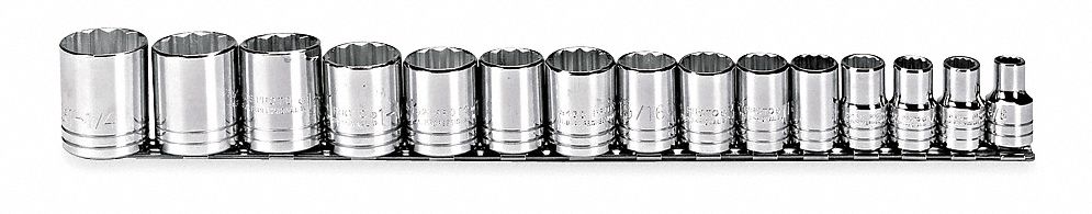 ENS DOUILLE 12PT PR 1/2 PO 15PCE