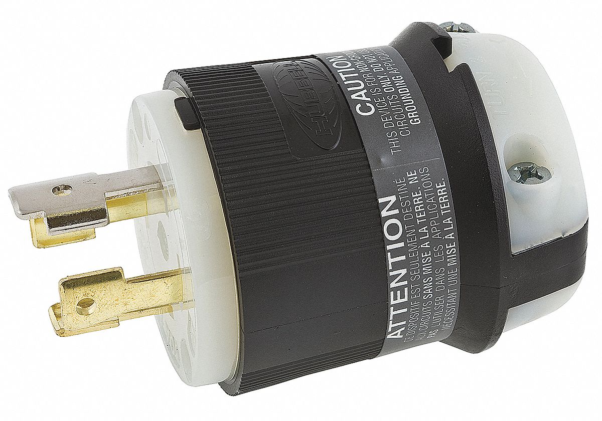 HUBBELL WIRING DEVICEKELLEMS Locking Plug Industrial, 30 Amps, NEMA