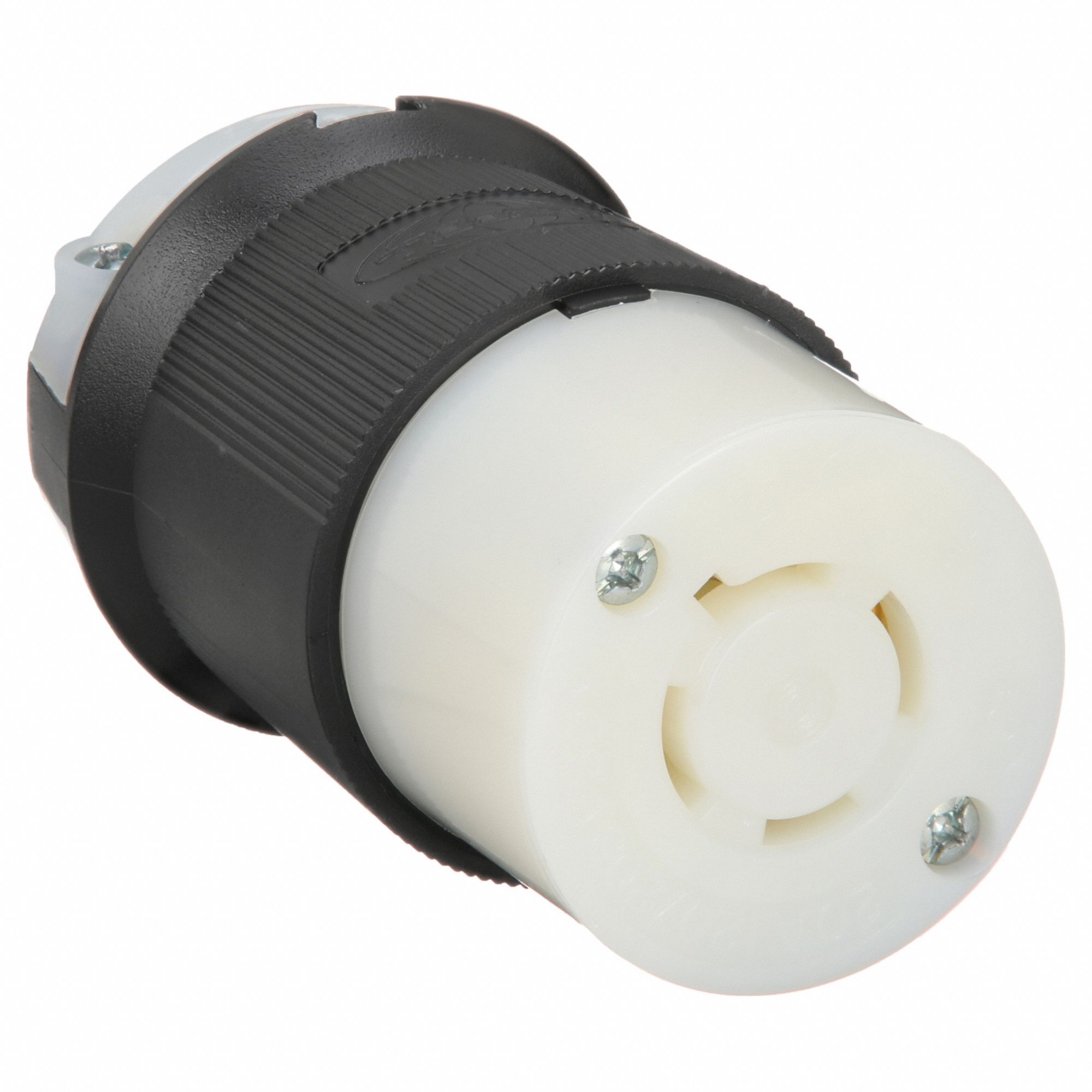 Locking Connector: L18-20R, 20 A, 120/208V AC, 4 Poles, Black/White, Screw Terminals
