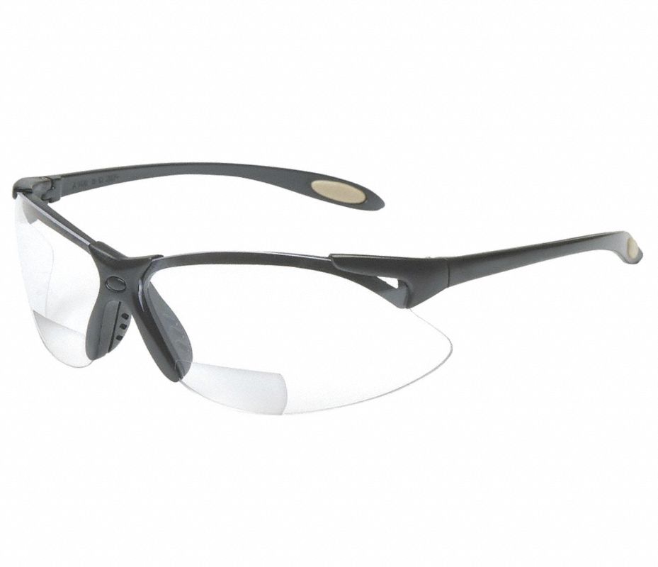 3M Gafas de Seguridad Bifocales para Lectura Transparente Antiempañante,  +2.0 Dioptrías - Lentes de Seguridad para Lectura - 33NU31