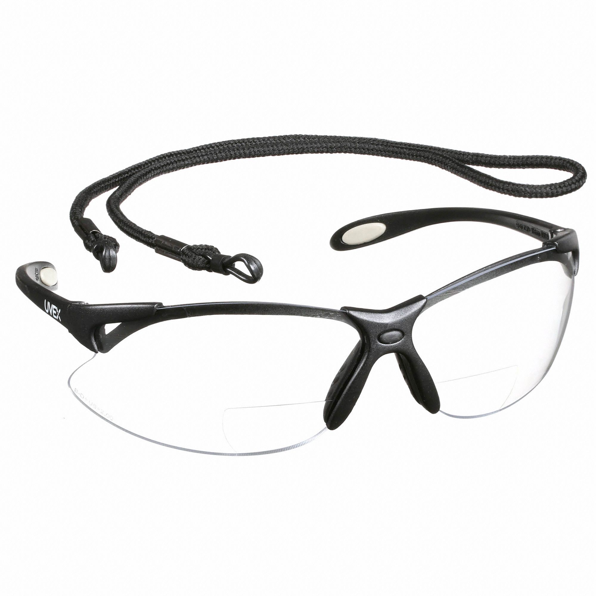 UVEX by Honeywell A961 Reader//Magnifier Series Black Frame 2.0 Diopter TSR Gray Lens with Anti-Scratch Hardcoat