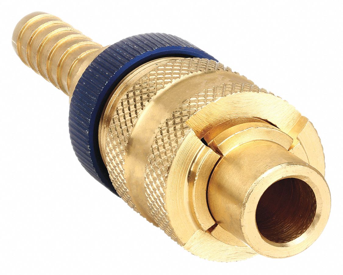 QUICK CONNECT HOSE COUPLING, ½ IN BODY SIZE, ¾ IN HOSE FITTING SIZE, BRASS