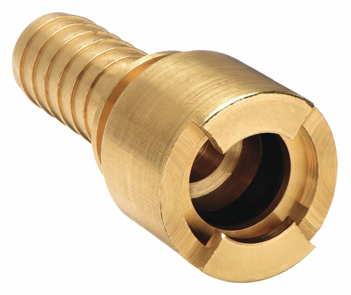 QUICK CONNECT HOSE COUPLING, ½ IN BODY SIZE, ¾ IN HOSE FITTING SIZE, BRASS