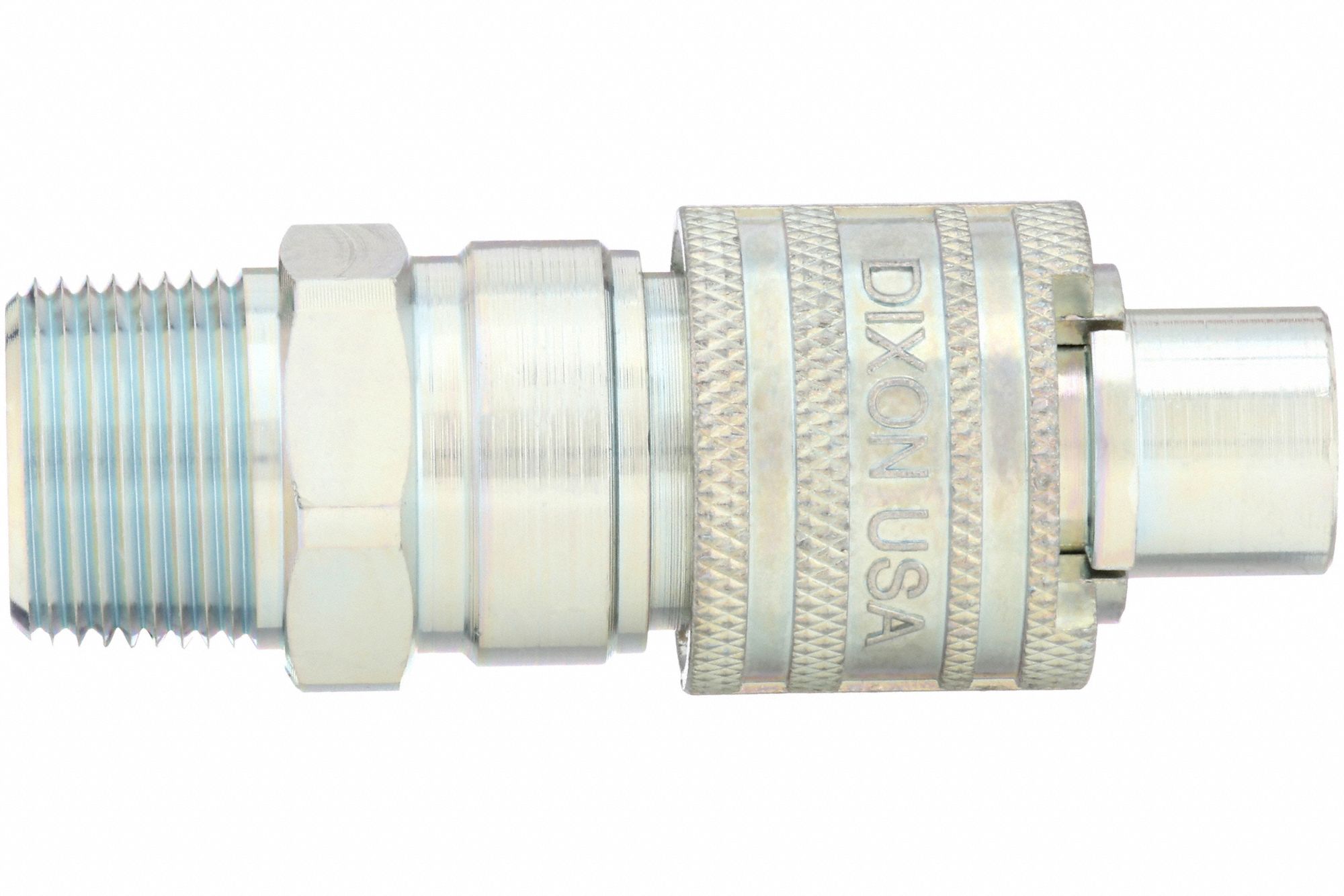 QUICK CONNECT HOSE COUPLING, ½ IN BODY SIZE, ¾ IN HOSE FITTING SIZE, MNPT