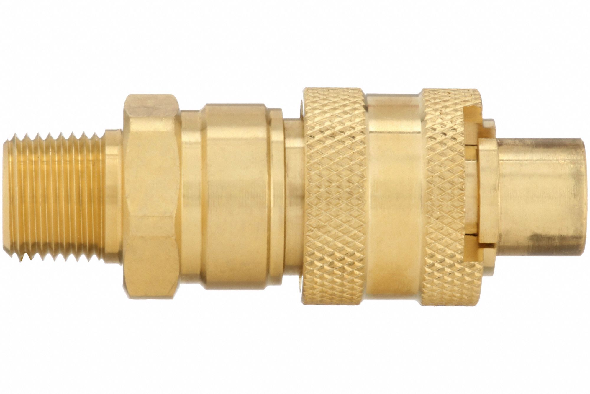 Quick Connect Hose Coupling: 1/2 in Body Size, 1/2 in Hose Fitting Size, MNPT