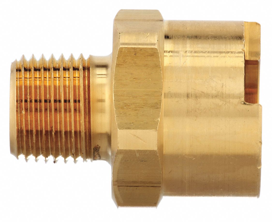 QUICK CONNECT HOSE COUPLING, ½ IN BODY SIZE, ½ IN HOSE FITTING SIZE, MNPT, BRASS