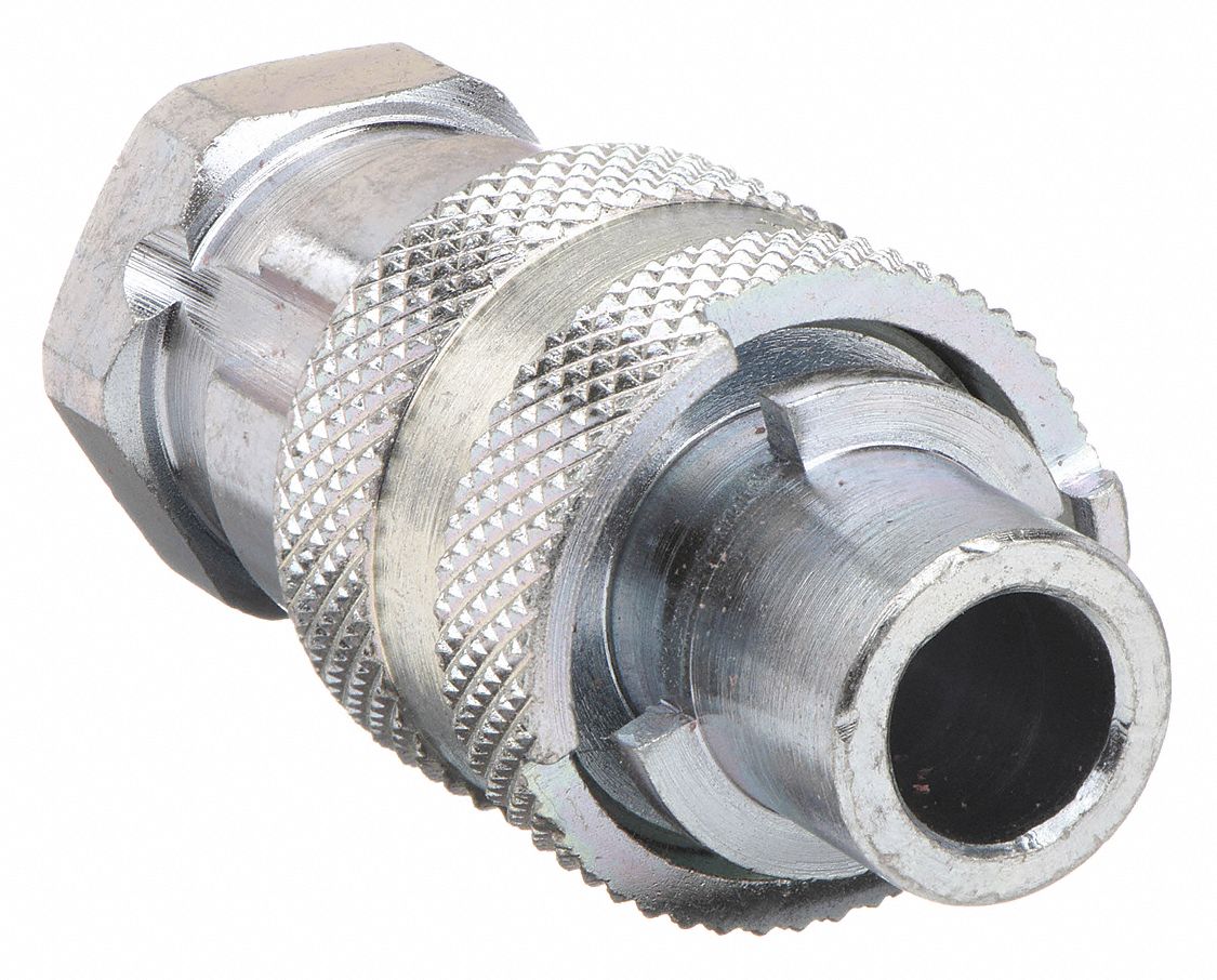 QUICK CONNECT HOSE COUPLING, ½ IN BODY SIZE, ½ IN HOSE FITTING SIZE, FNPT