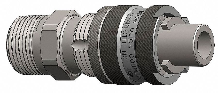 Quick Connect Hose Coupling: 1/2 in Body Size, 1/2 in Hose Fitting Size, MNPT