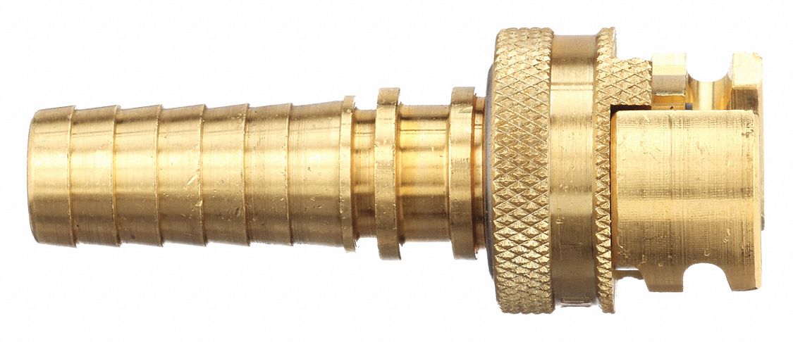 QUICK CONNECT HOSE COUPLING, ½ IN BODY SIZE, ¾ IN HOSE FITTING SIZE, PUSH-TO-CONNECT