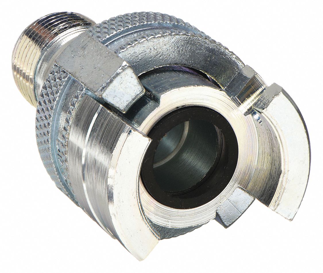 QUICK CONNECT HOSE COUPLING, ½ IN BODY SIZE, ⅜ IN HOSE FITTING SIZE, PUSH-TO-CONNECT, MNPT