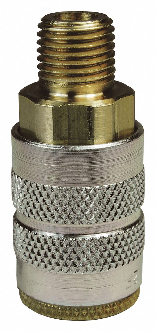Male to Industrial Coupler,1/4,Brass