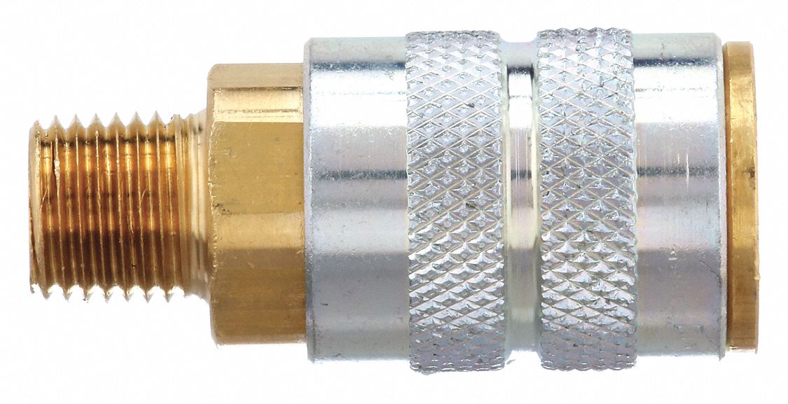 QUICK CONNECT HOSE COUPLING, ¼ IN BODY SIZE, ¼ IN HOSE FITTING SIZE, MNPT
