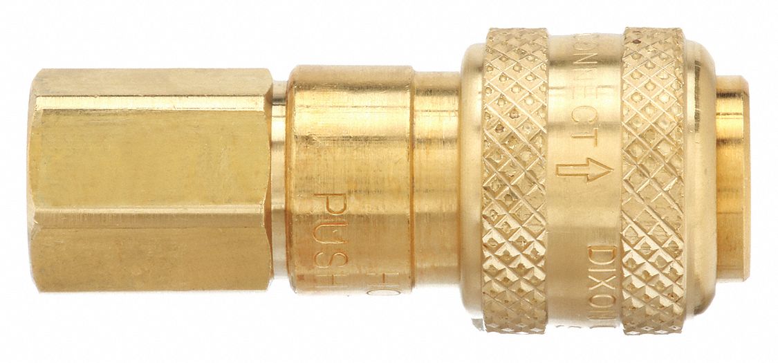 DIXON VALVE & COUPLING, 1/4 in Body Size, 1/4 in Hose Fitting Size
