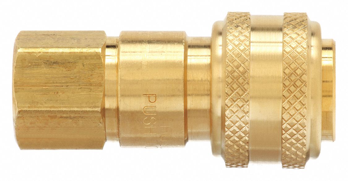 Quick Connect Hose Coupling: 3/8 in Body Size, 3/8 in Hose Fitting Size, FNPT