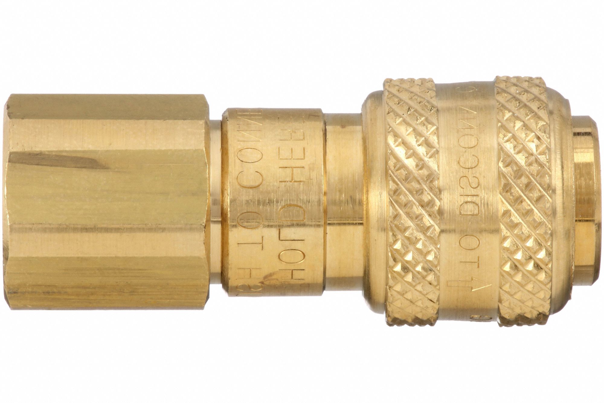 Quick Connect Hose Coupling: 1/4 in Body Size, 3/8 in Hose Fitting Size, FNPT