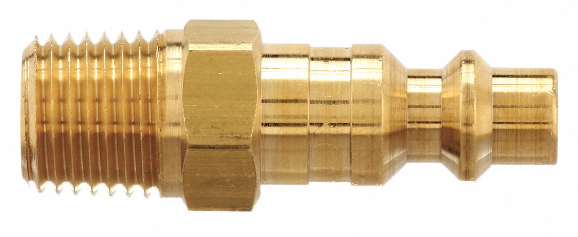 QUICK CONNECT HOSE COUPLING, ¼ IN BODY SIZE, ¼ IN HOSE FITTING SIZE, MNPT, BRASS