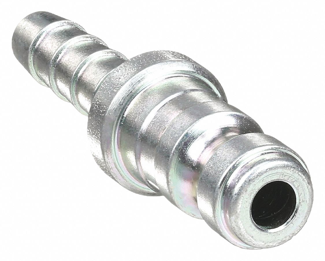 QUICK CONNECT HOSE COUPLING, ¼ IN BODY SIZE, ¼ IN HOSE FITTING SIZE, MALE, STEEL