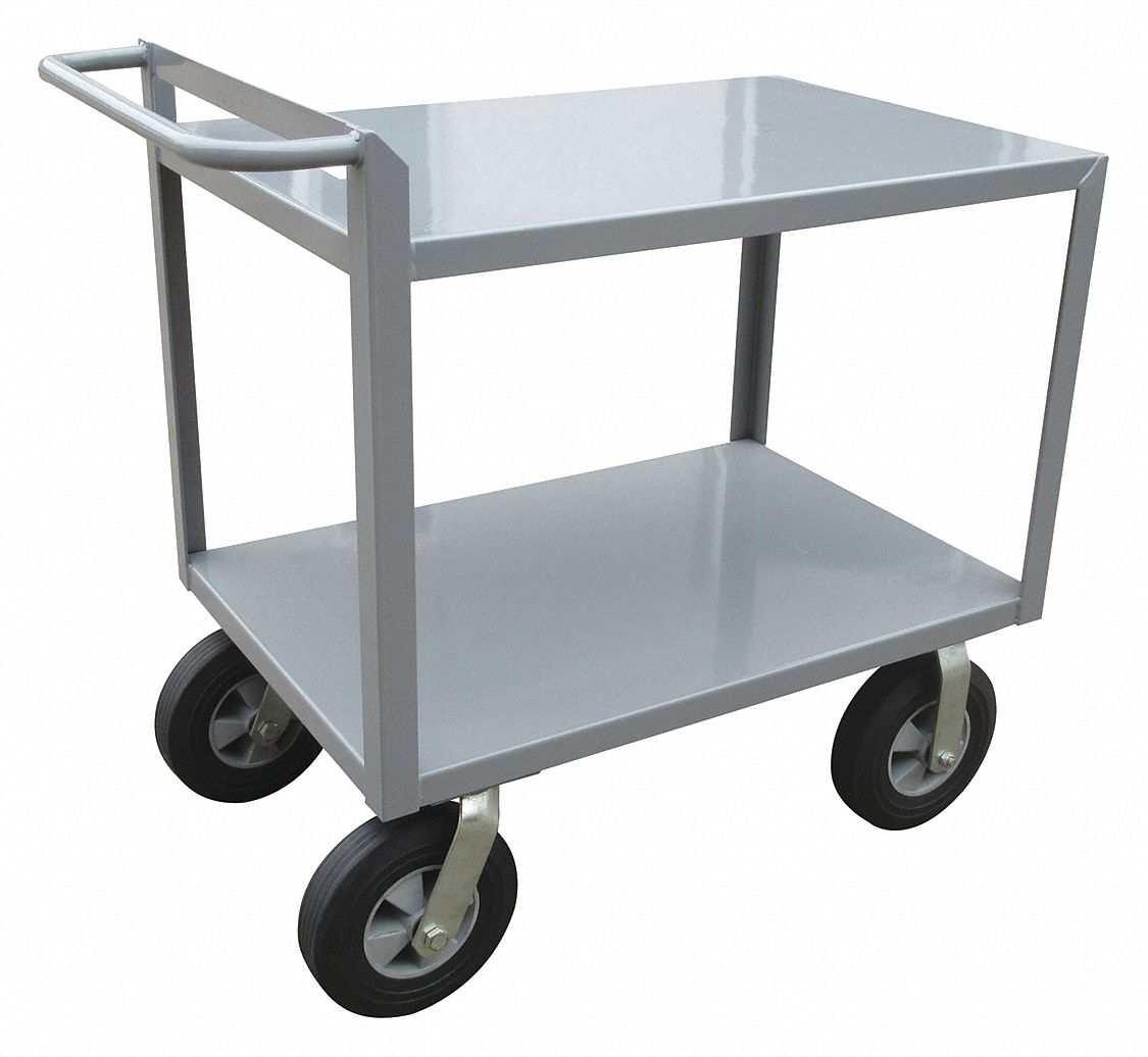 1,500 lb Load Capacity, 36 in x 24 in, Utility Cart with Flush Metal ...