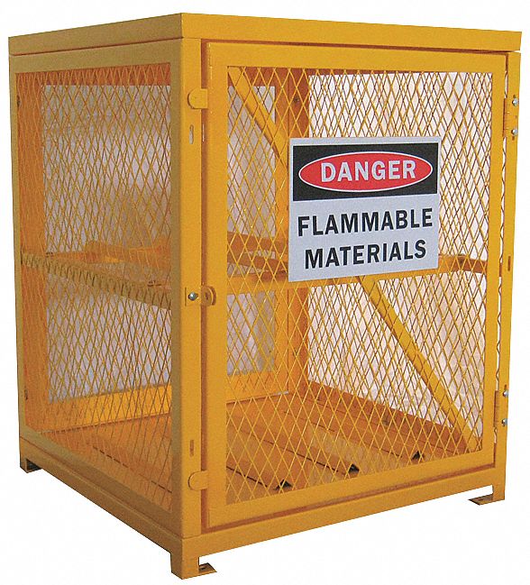 LIQUID PROPANE GAS CYLINDER CABINET, 4 HORIZONTAL CYLINDERS, 31X30X35 IN, STEEL