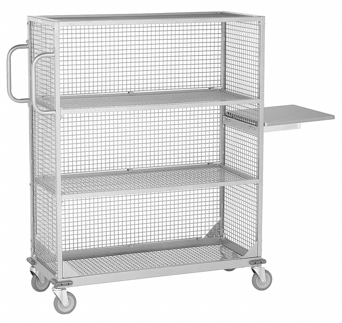 Gray, For 48 in Cart Wd, Back Panel Kit for DualSideAccess Wire Stock