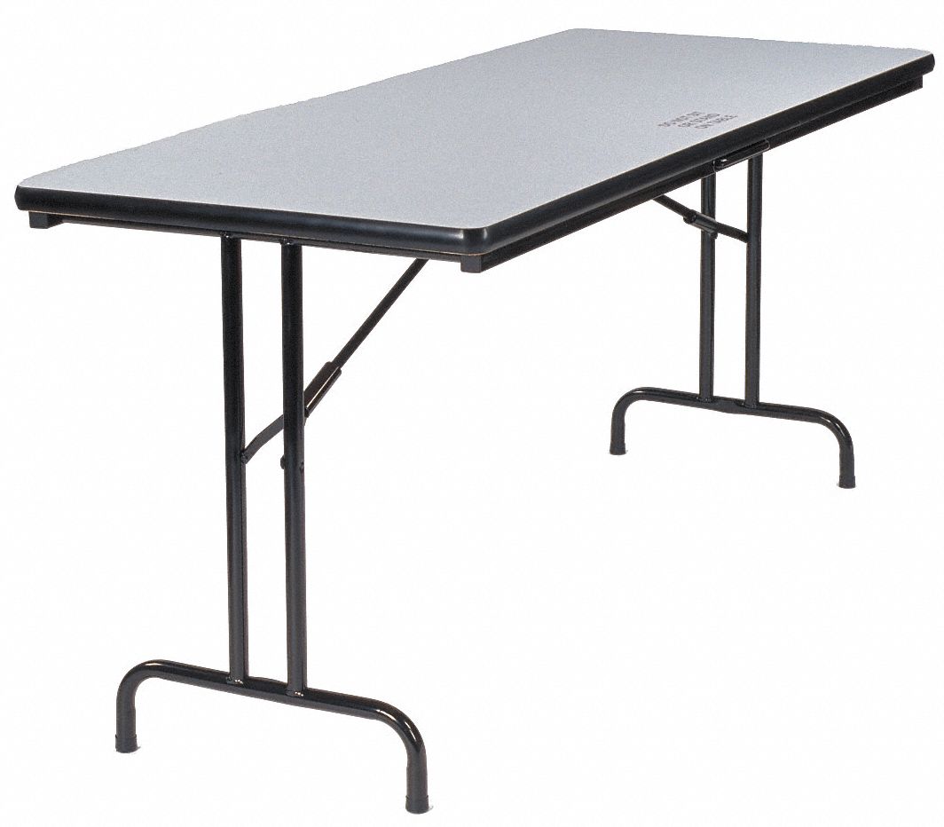 GRAINGER APPROVED Rectangle Folding Table, 34 in Height x 30 in Width, Gray 5CHN4LWT3072