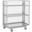 Nestable Single-Side-Access Wire Stock Carts with Wire Shelves