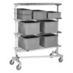 Nestable Utility Carts with Flush Wire Shelves