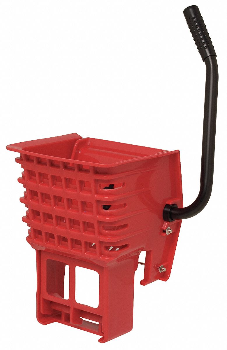 Side Press Mop Wringer, Red, Plastic, 16 to 24 oz Mop Capacity