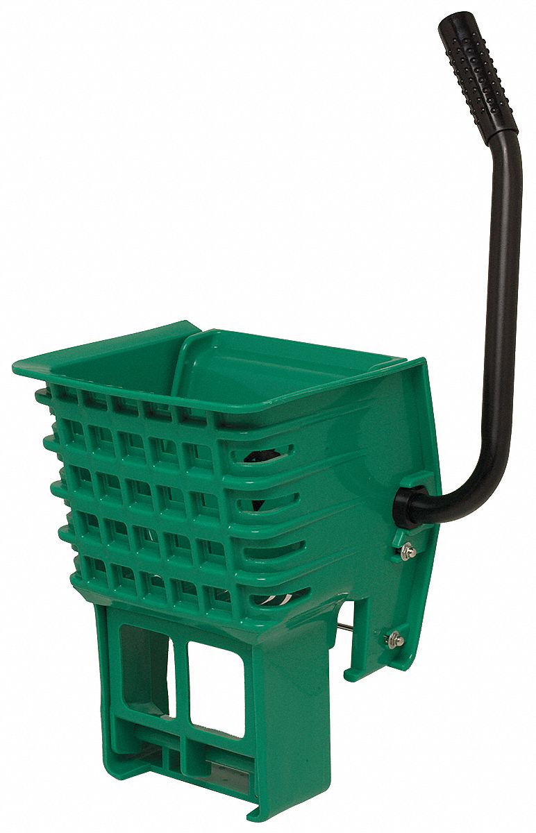 Side Press Mop Wringer, Green, Plastic, 16 to 24 oz Mop Capacity