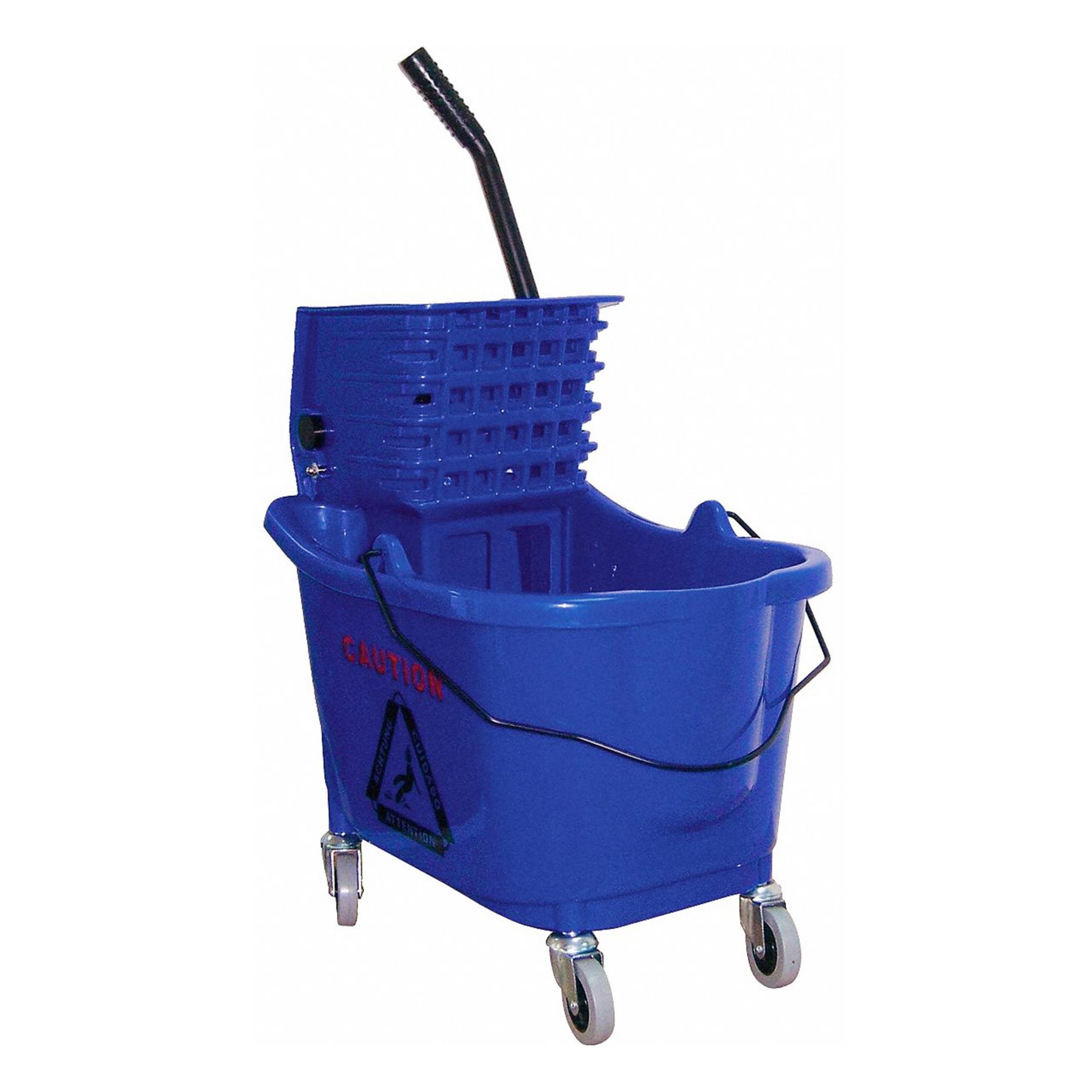 MOP BUCKET AND WRINGER,BLUE,8 3/4 GAL