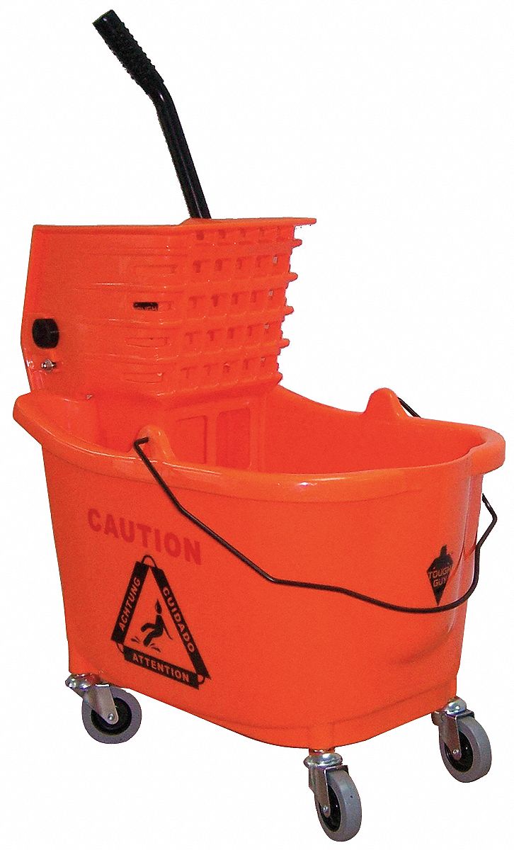 5CJJ0 - D8082 Mop Bucket and Wringer 8-3/4 gal. Orange