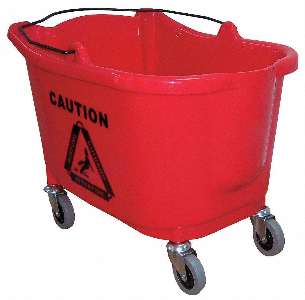 MOP BUCKET,RED,8 3/4 GAL